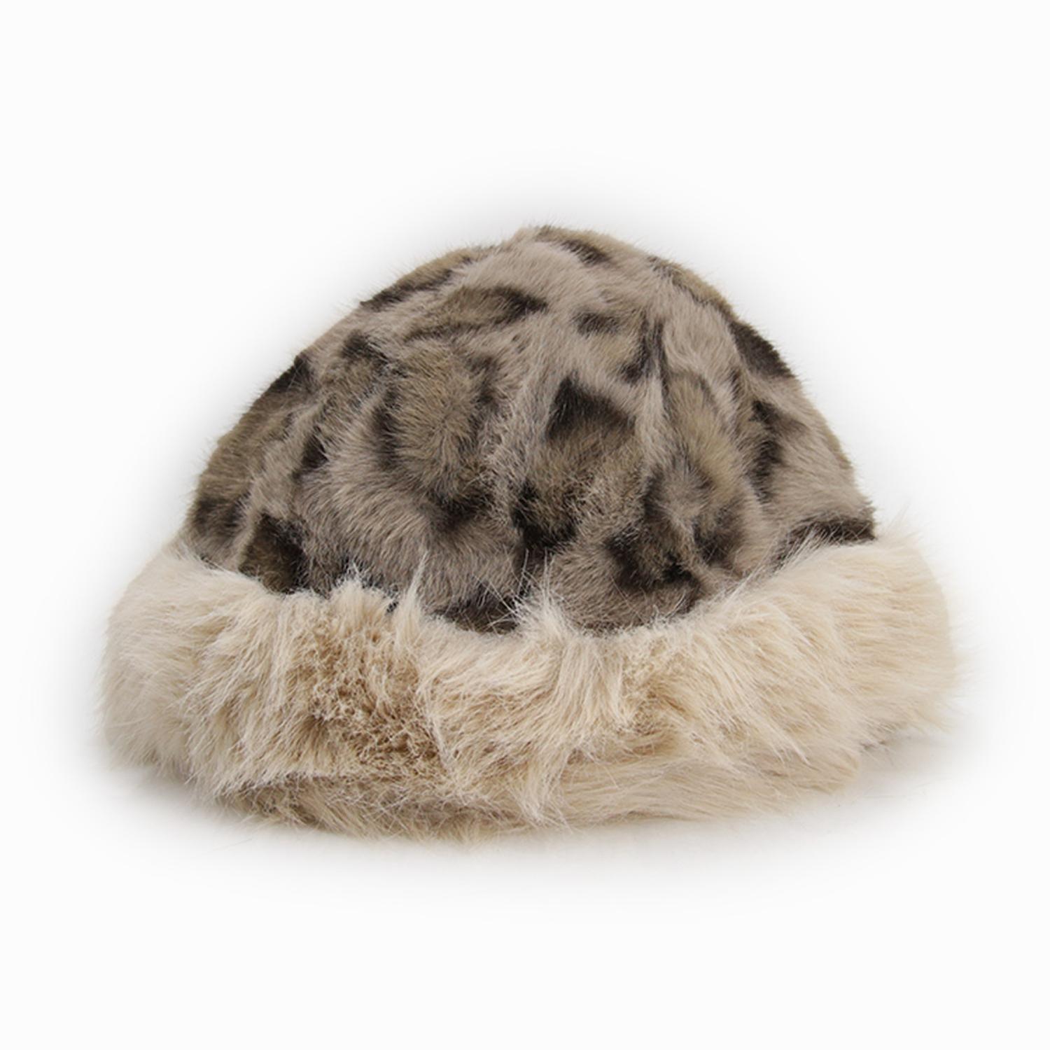 Gorro Ruso Mujer Peludo Animal Print Invierno Suave Abrigado-0