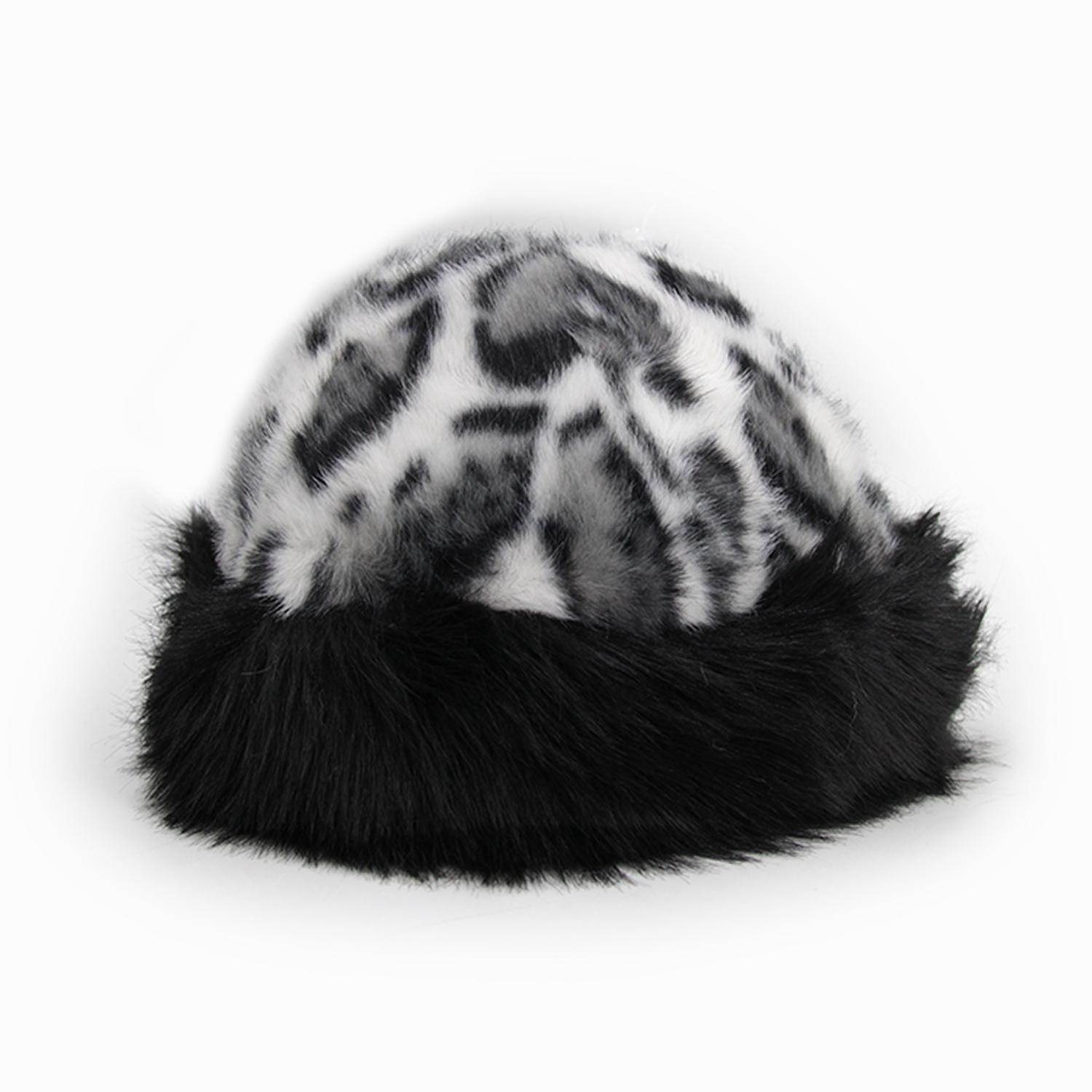 Gorro Ruso Mujer Peludo Animal Print Invierno Suave Abrigado-0