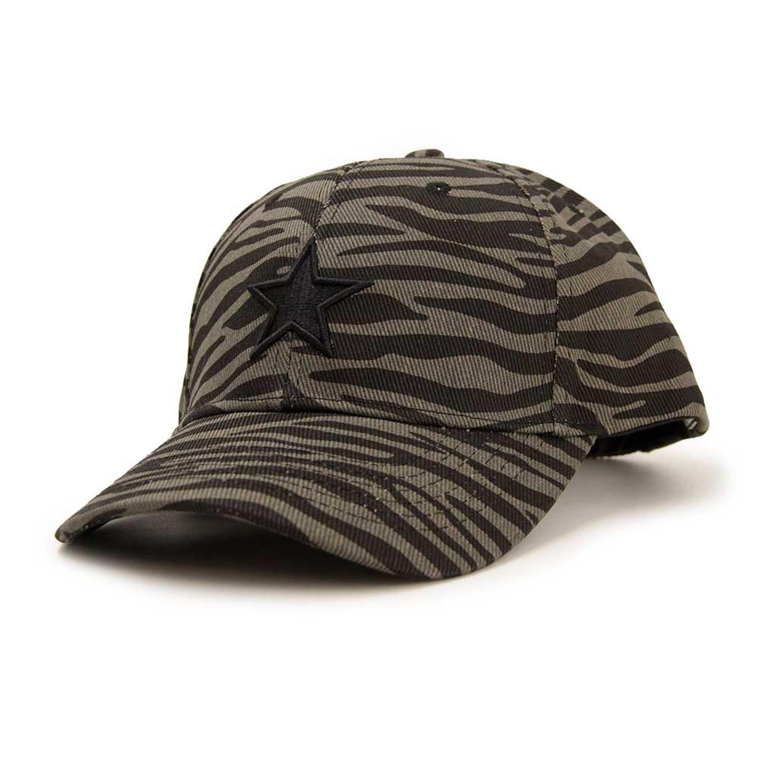 Gorra jockey estampado cebra con estrella-0