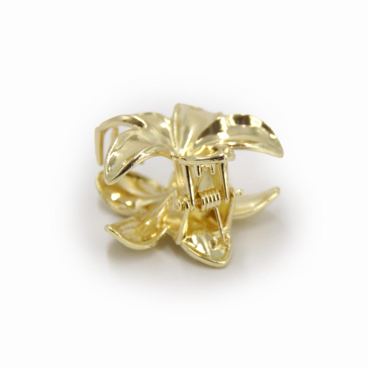 Pinche Traba Para Cabello mini flor hawaiana metalica-2