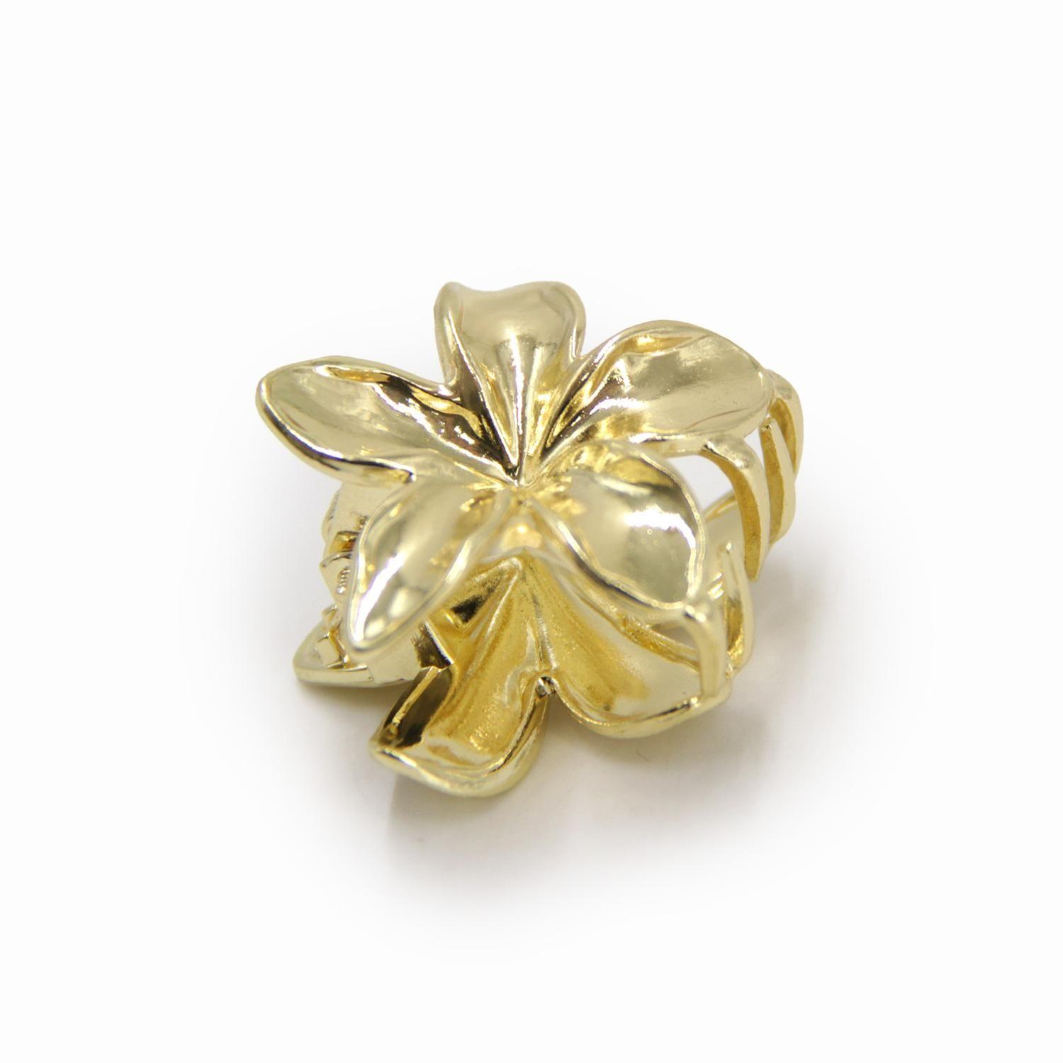 Pinche Traba Para Cabello mini flor hawaiana metalica-3