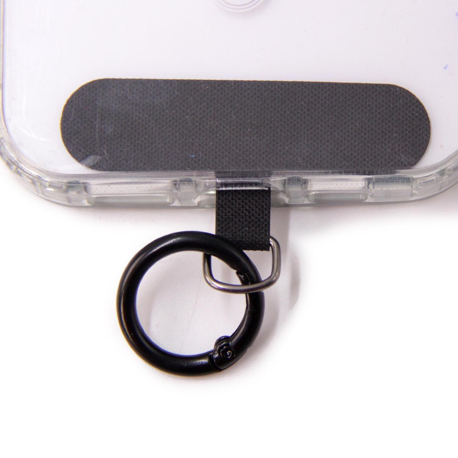 Pack 10 ganchos adaptadores NEGRO para correa strap de celular-2