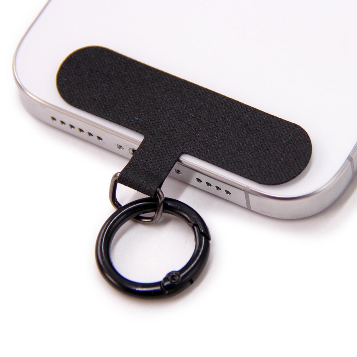 Pack 10 ganchos adaptadores NEGRO para correa strap de celular-3
