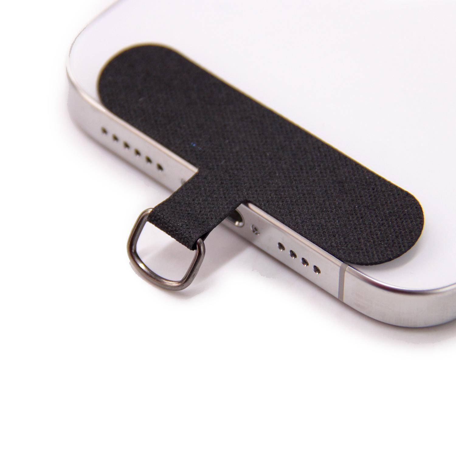 Pack 10 ganchos adaptadores NEGRO para correa strap de celular-4