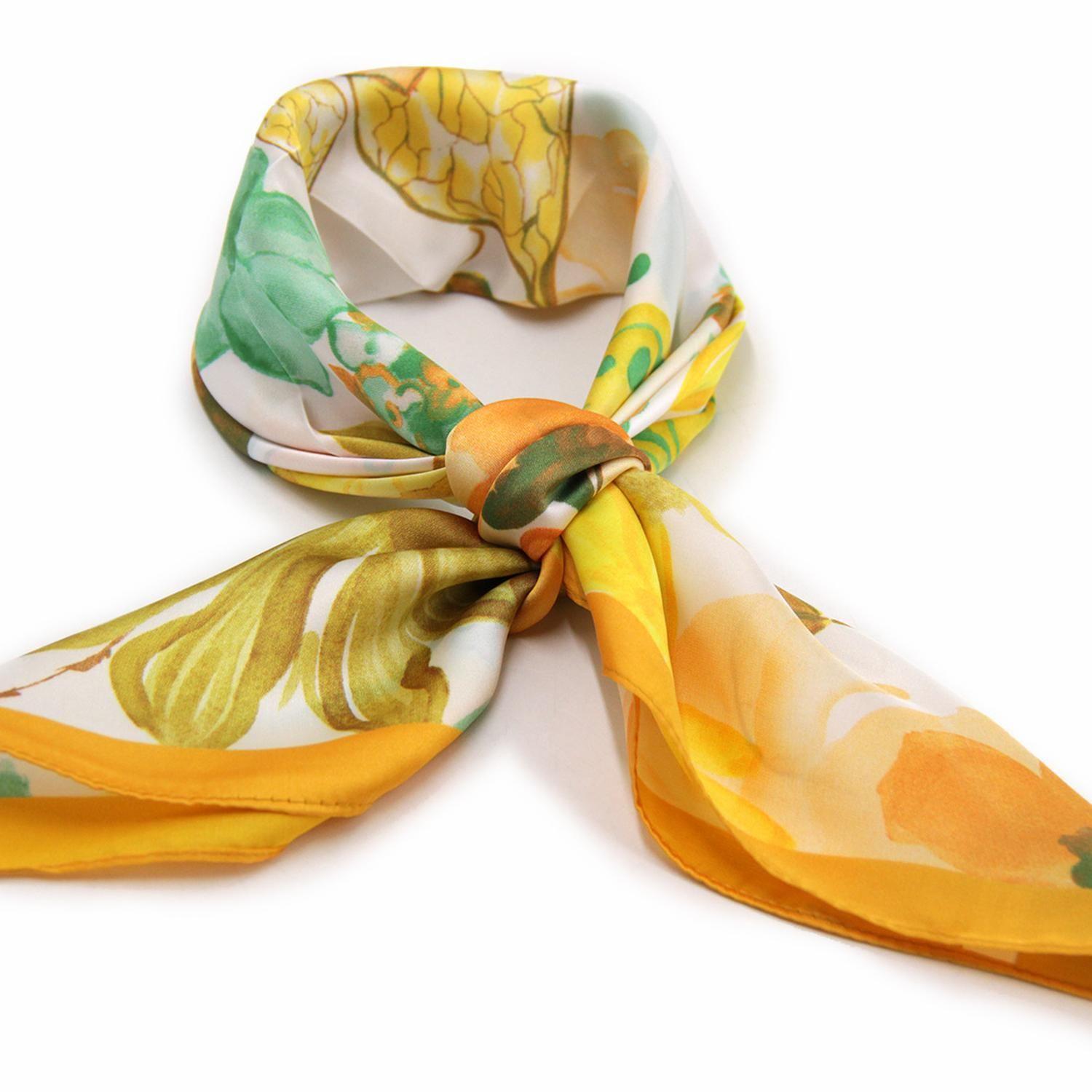 Pañuelo De Mujer Tipo Seda 70x70 Cm Diseño 350-2