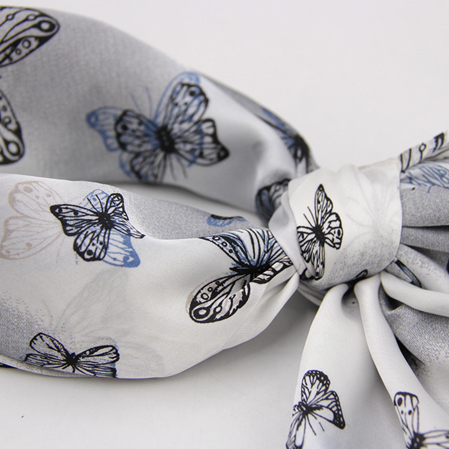 Pañuelo corto de mujer tipo seda mariposa 70x70 355-2