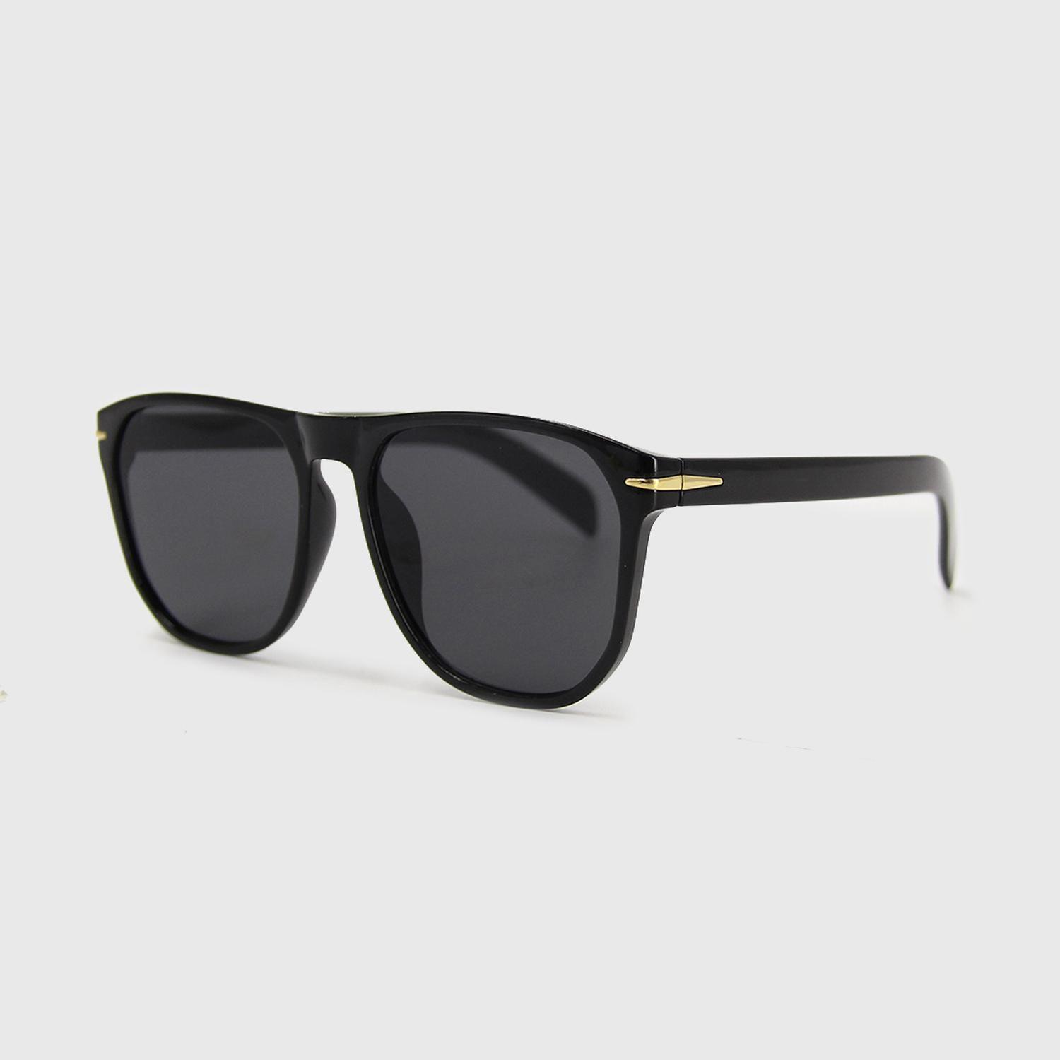 Lentes De Sol Rectangulares Negros Mujer Hombre Uva Uvb-2