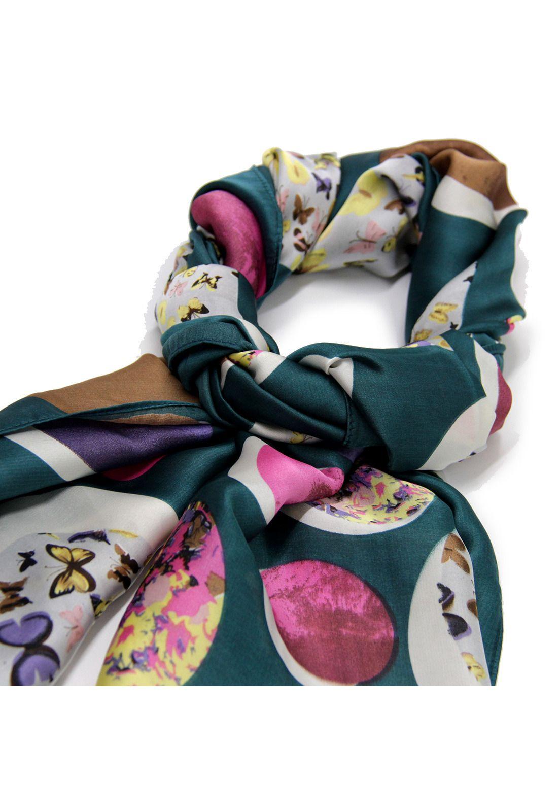 Pañuelo seda mediano 90 x90cm 069 Accessoría -1