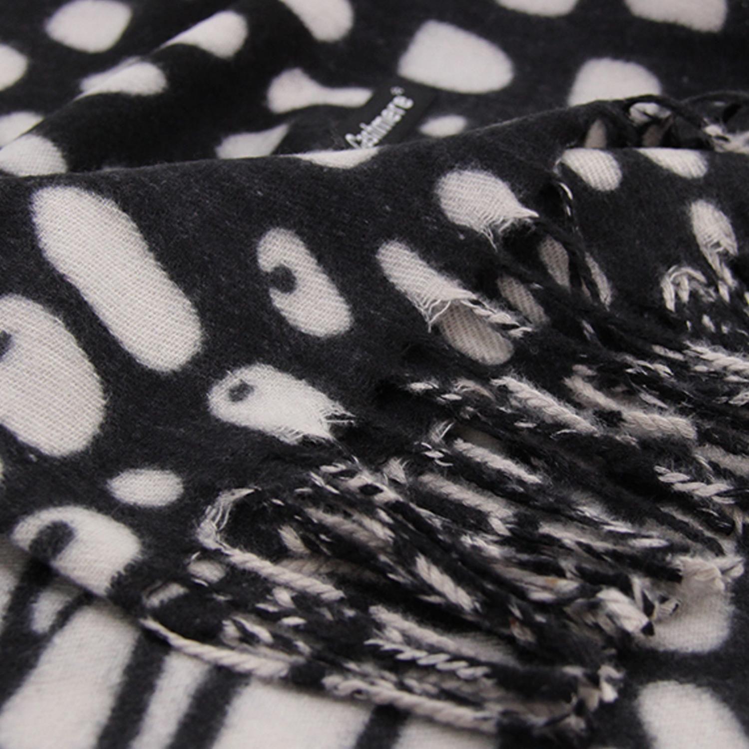 Bufanda Tipo Cashmere Estampado print cocodrilo Mujer con Flecos Invierno-2