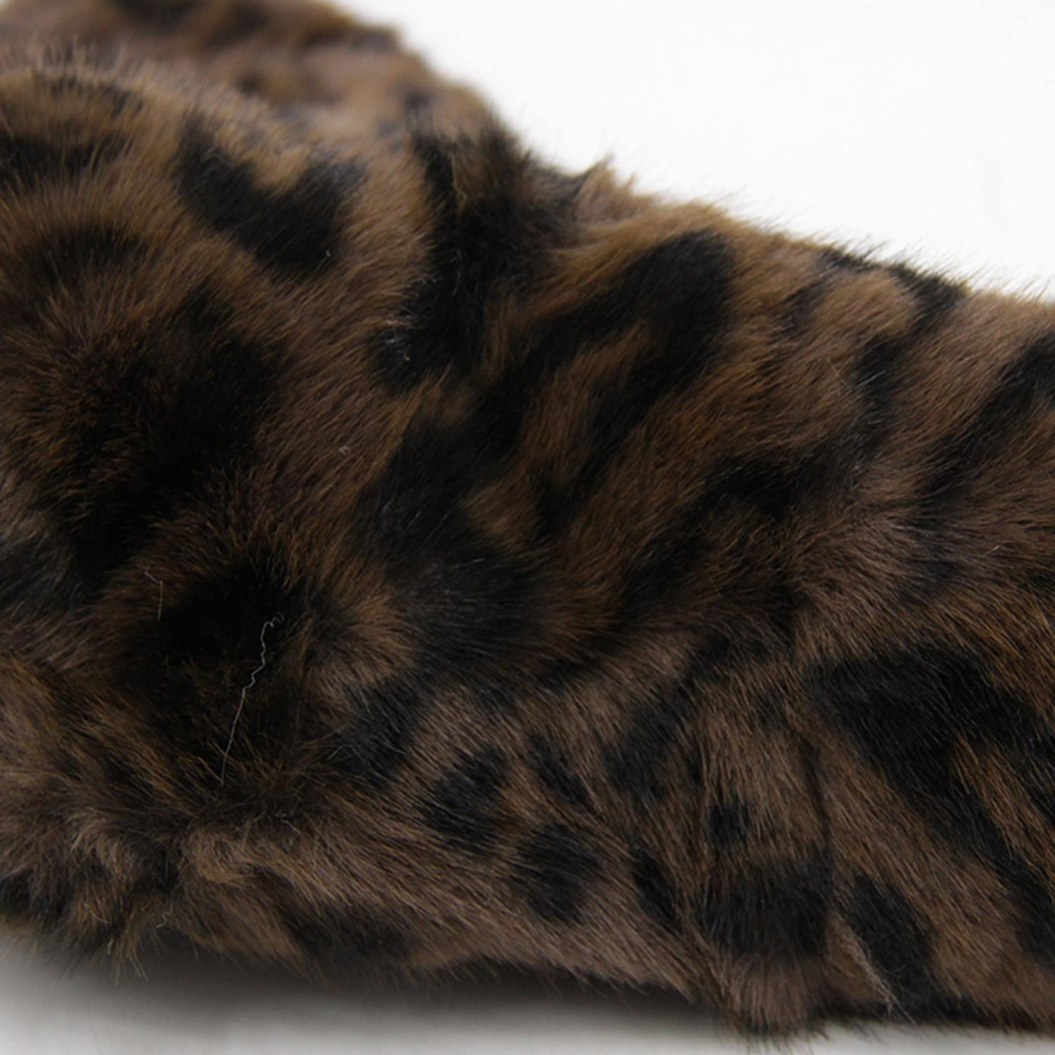 Gorro Bucket Mujer Peludo Animal Print Leopardo Invierno Suave-3