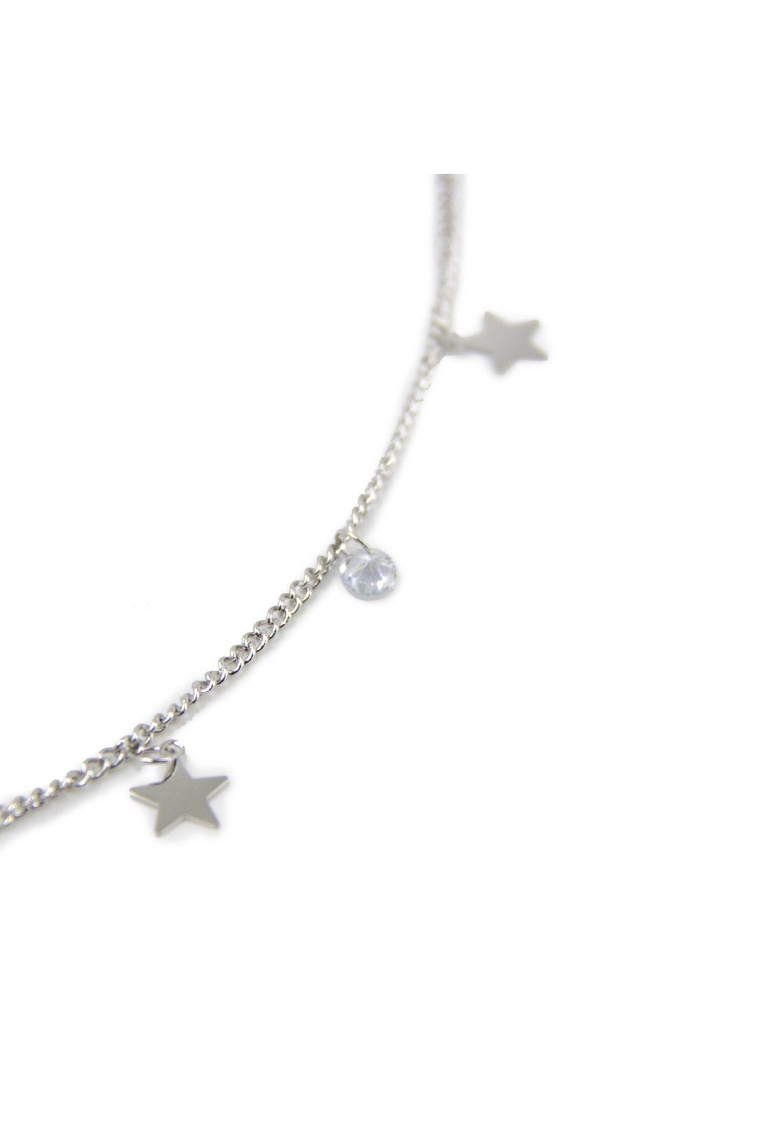 Cinturón de cadena estrellas Accesoría Plateado-1