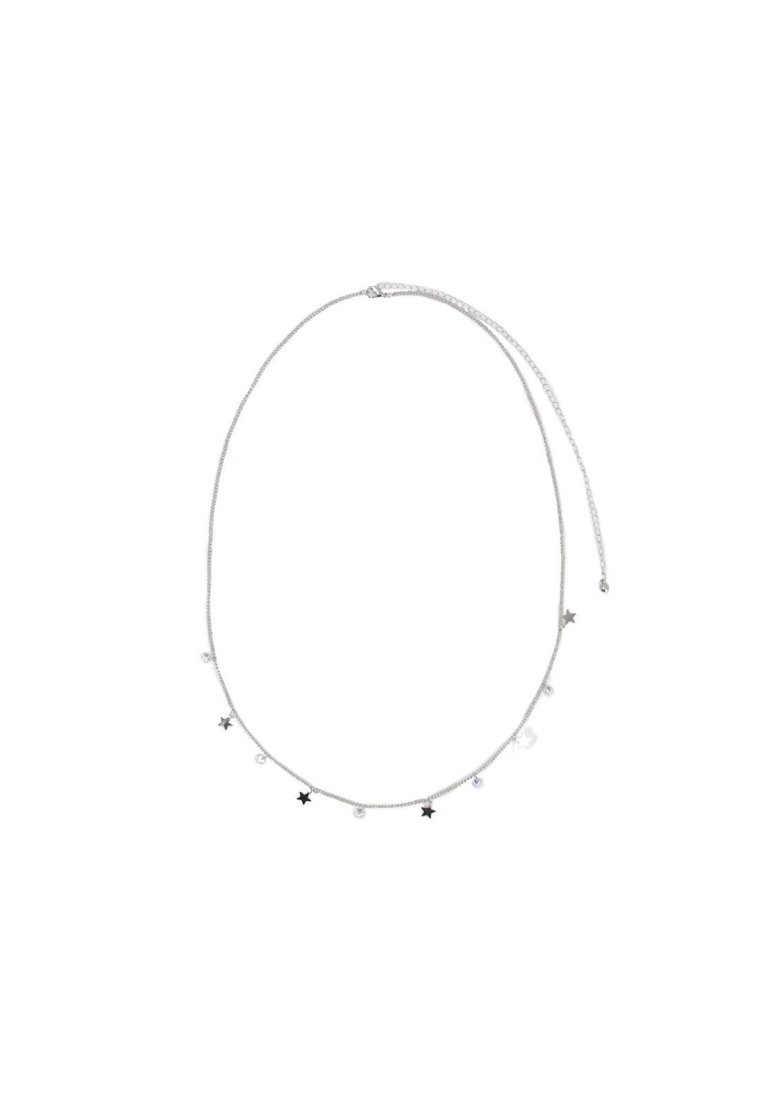 Cinturón de cadena estrellas Accesoría Plateado-2