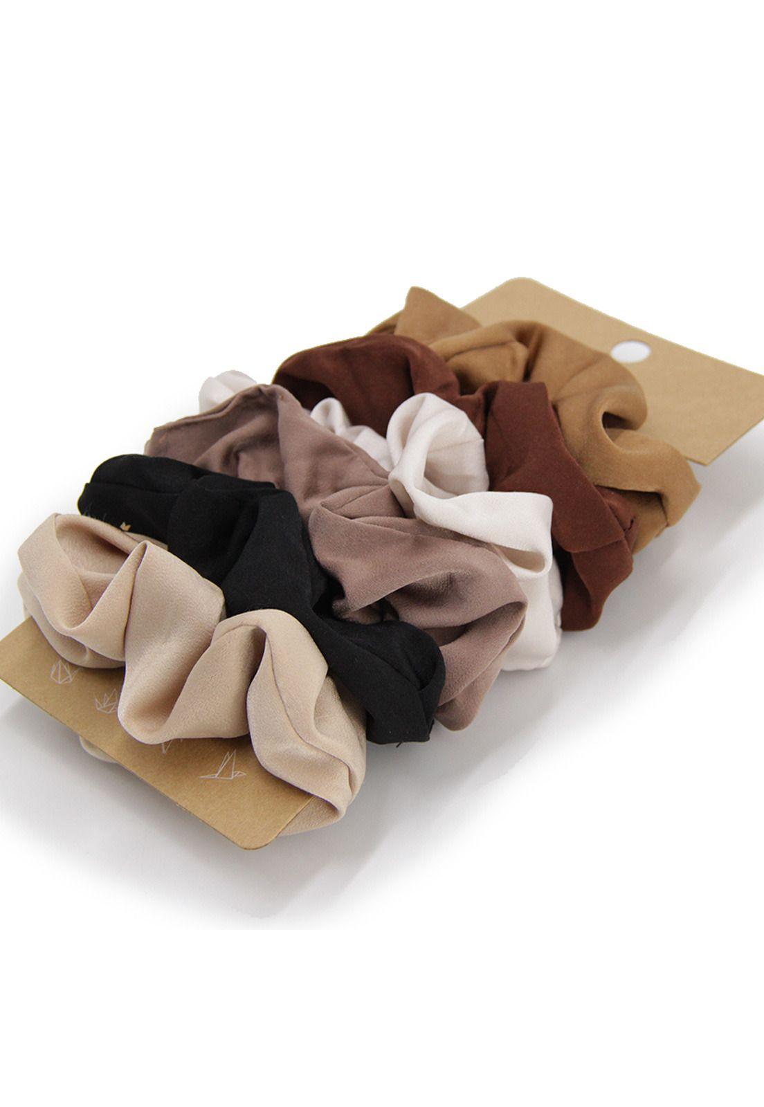 Set scrunchies café Accesoría-2