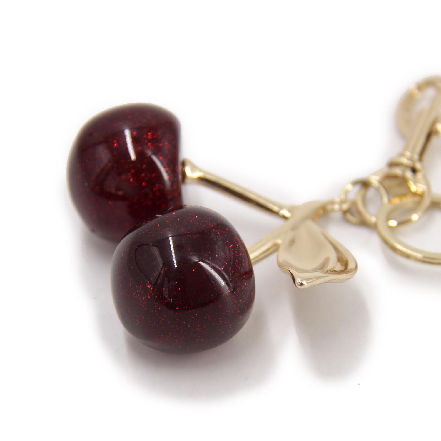 Accesorio Llavero charm para bolso-cartera metálico cherry cereza-2