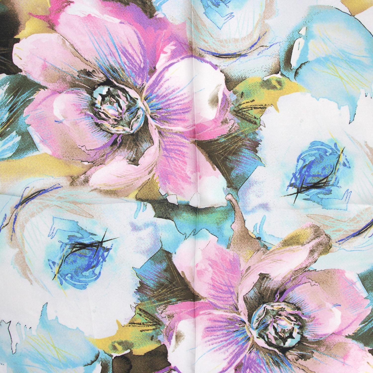 Pañuelo Tipo Seda 70x70 Cm Estampado Diseño-0
