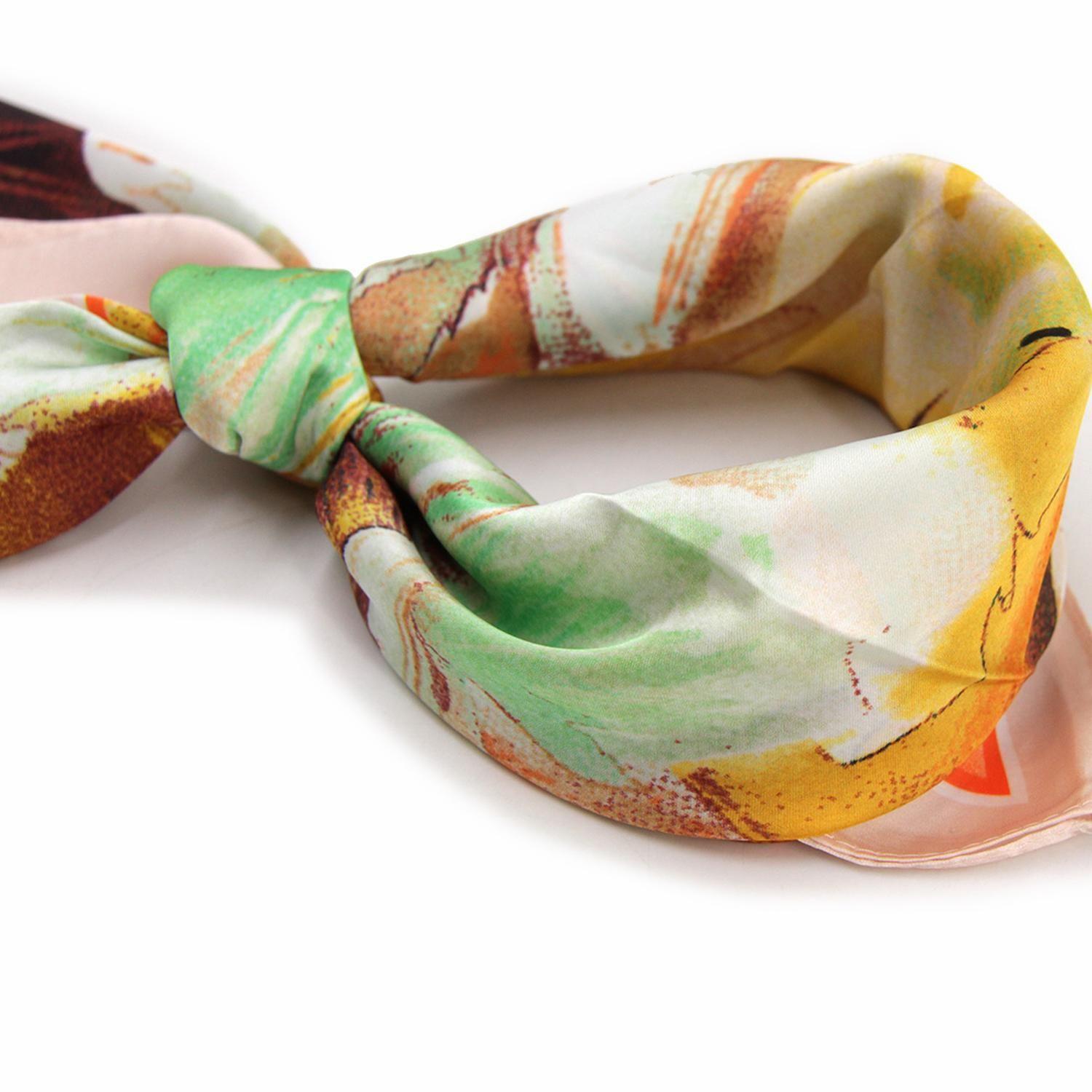 Pañuelo Tipo Seda 70x70 Cm Estampado Diseño-2