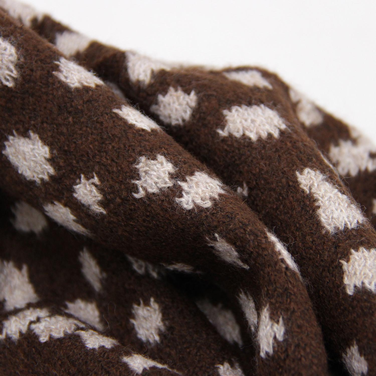 Bufanda/chal Triangular Mujer Tejida Bambi Print Reversible-3