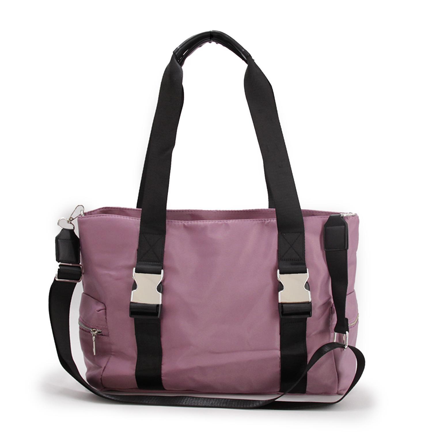 Cartera bolso Tote bag porta notebook con broche metálico-3