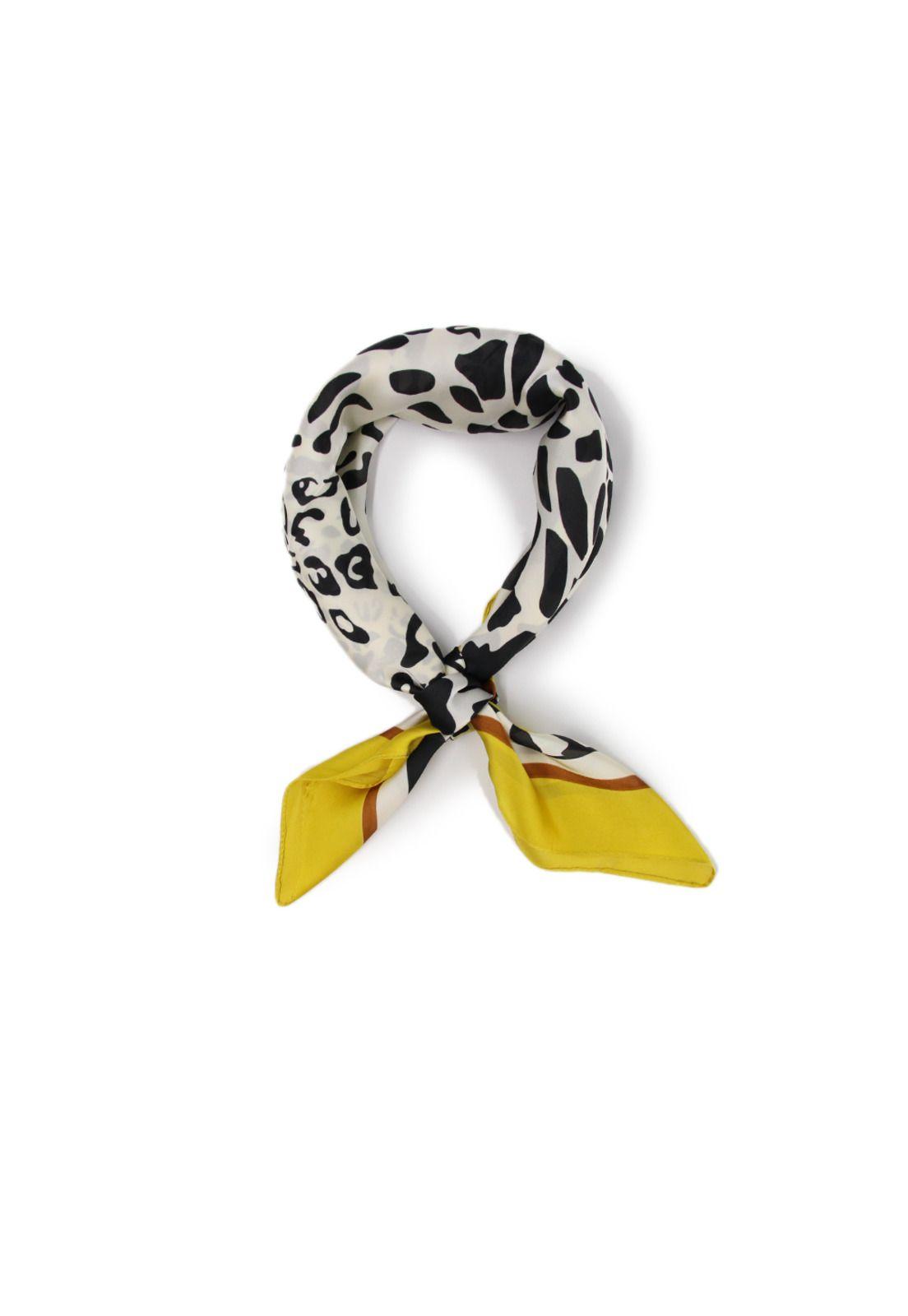 Pañuelo seda corto animal print Accesoria-0