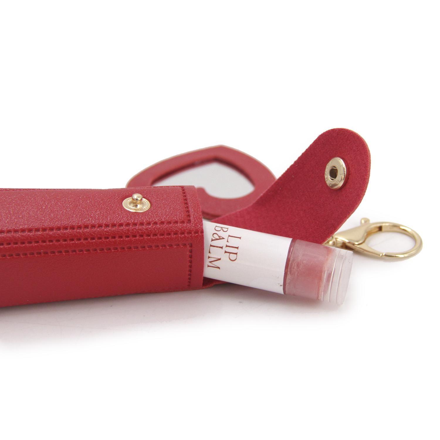 Accesorio Llavero charm para bolso-cartera porta lip gloss con espejo corazon-2