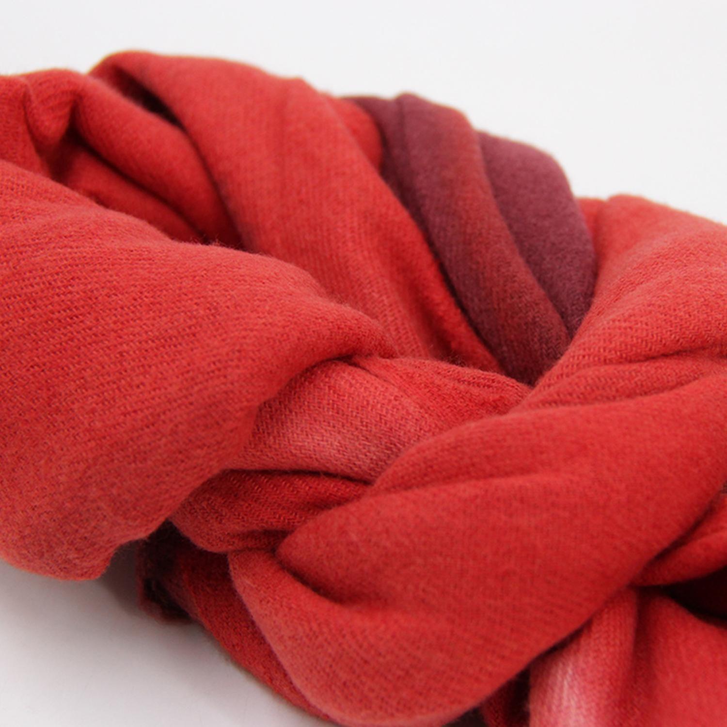 Bufanda Degradada Color Tipo Cashmere Suave Con Fleco Unisex-2