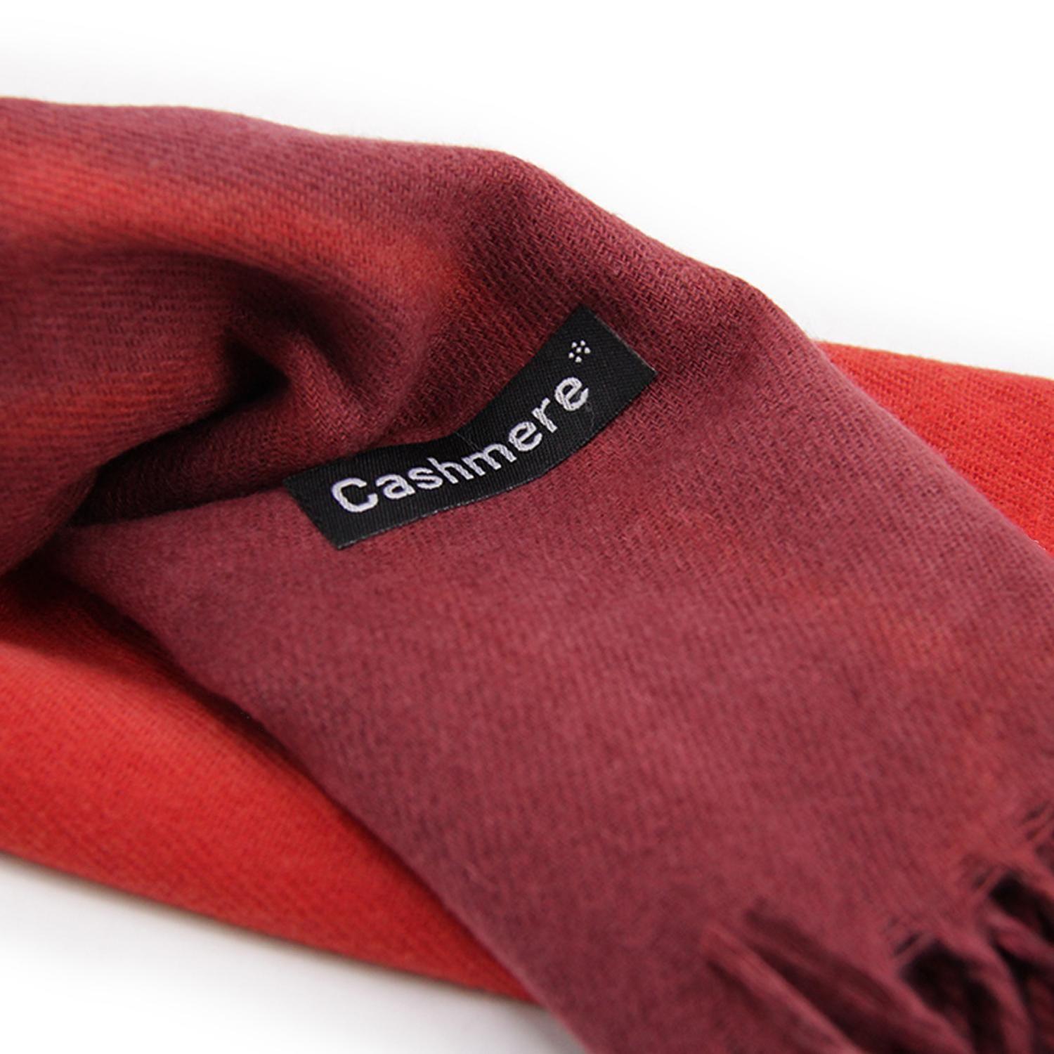 Bufanda Degradada Color Tipo Cashmere Suave Con Fleco Unisex-6
