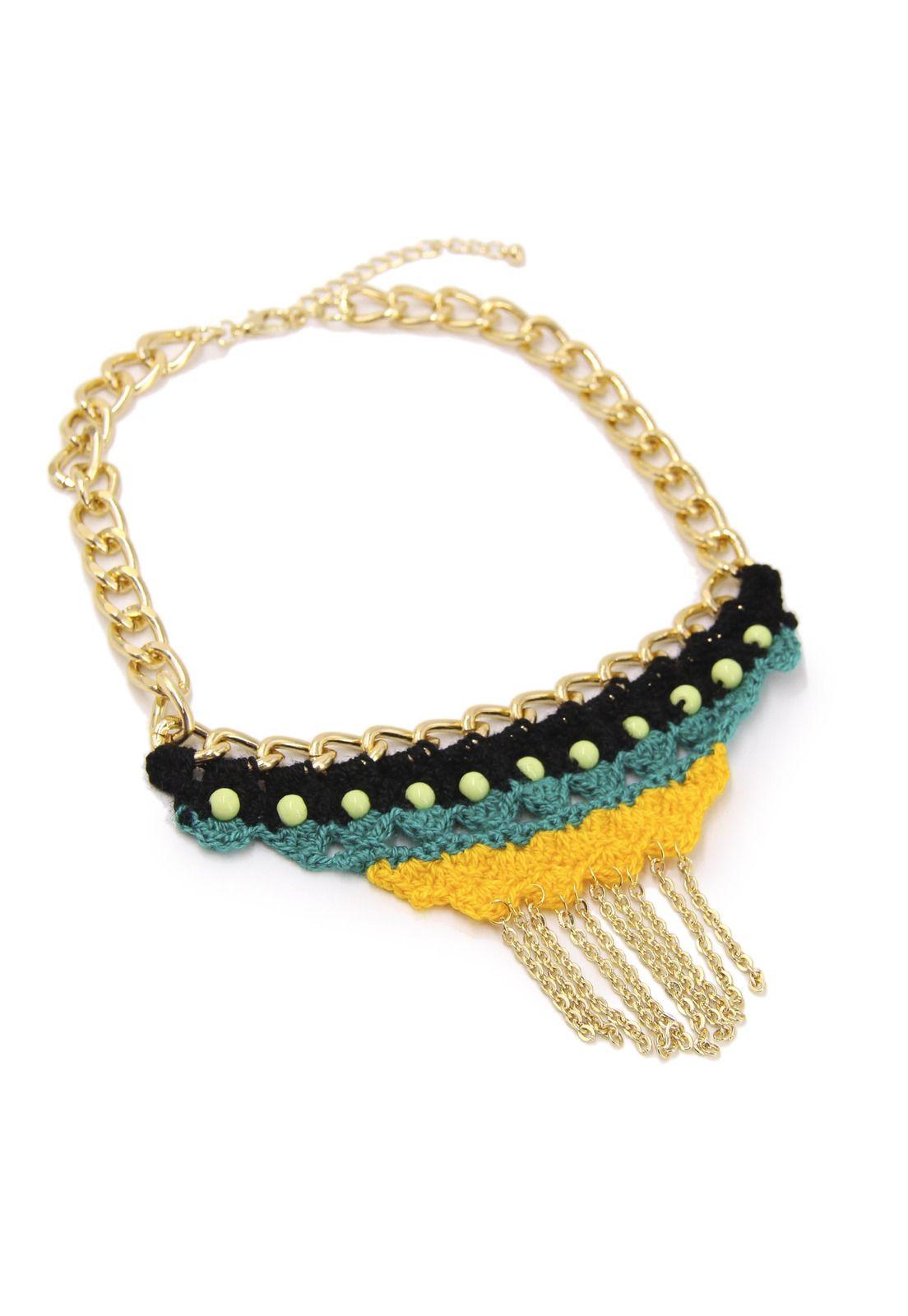 Collar tejido pirámide "Siena"-2