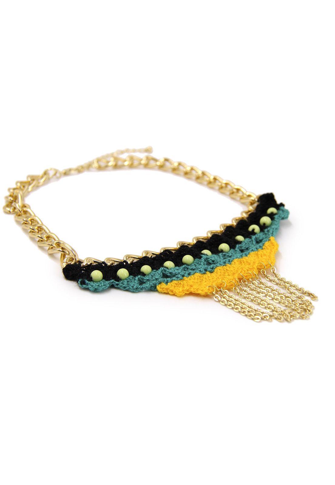 Collar tejido pirámide "Siena"-3