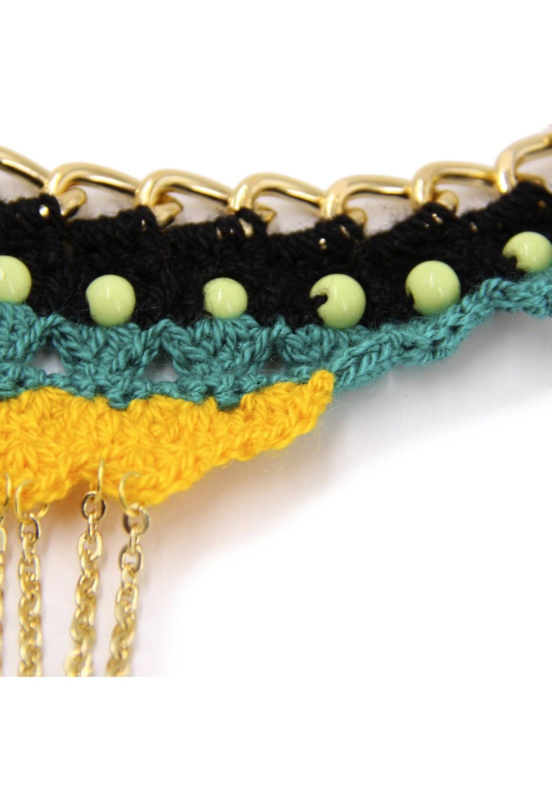 Collar tejido pirámide "Siena"-4
