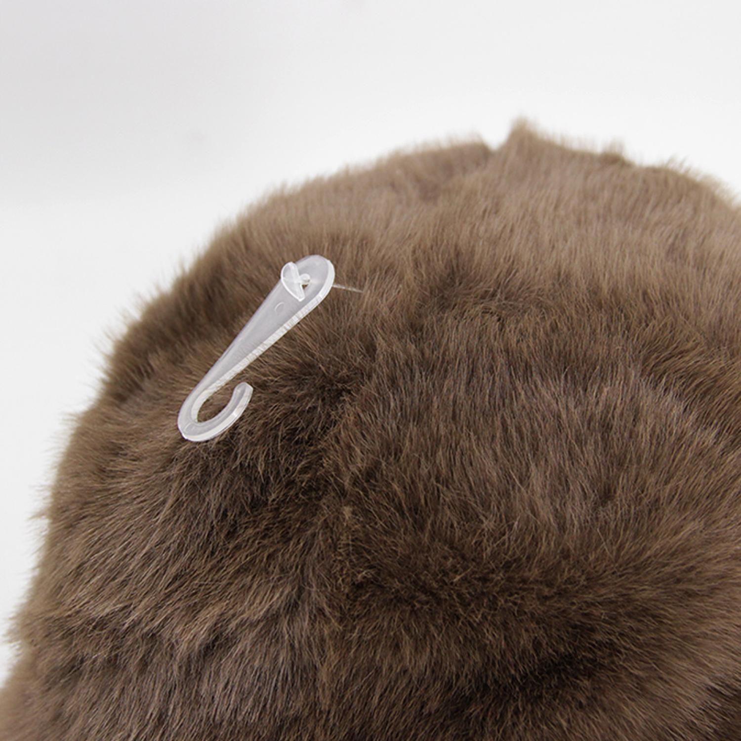 Gorro Bucket Peludo Liso Mujer Invierno Suave Abrigado Moda-1