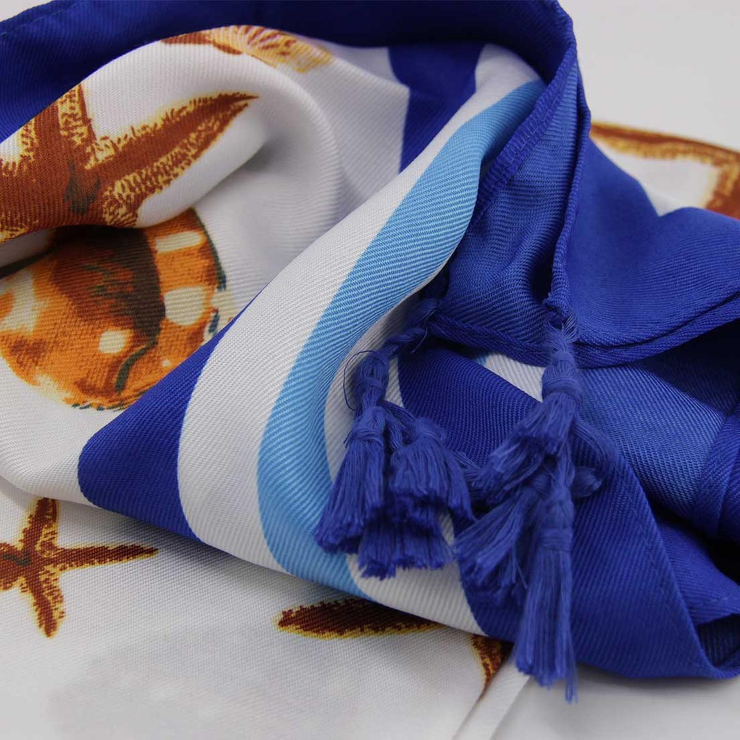 Salida De Playa Verano - Pareo Playero Print conchas de mar-2