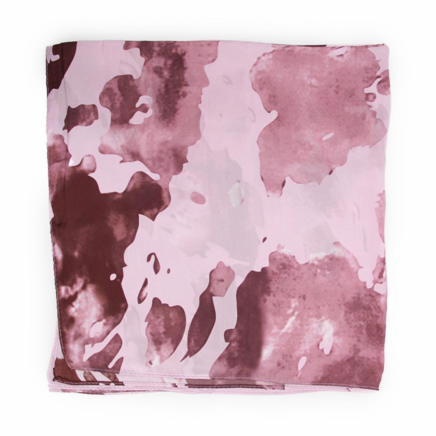Pañuelo Mediano Tipo Seda De 90x90cm Estampado Abstracto-1