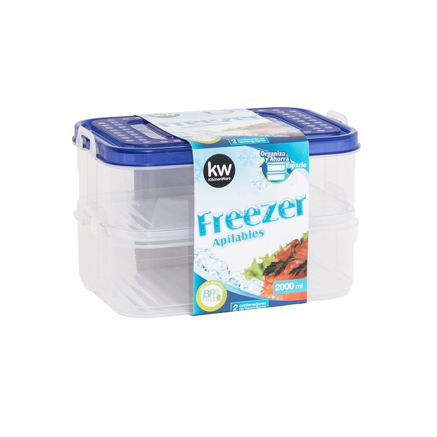 SET 2 CONTENEDORES RECTANGULAR 2 LT-0