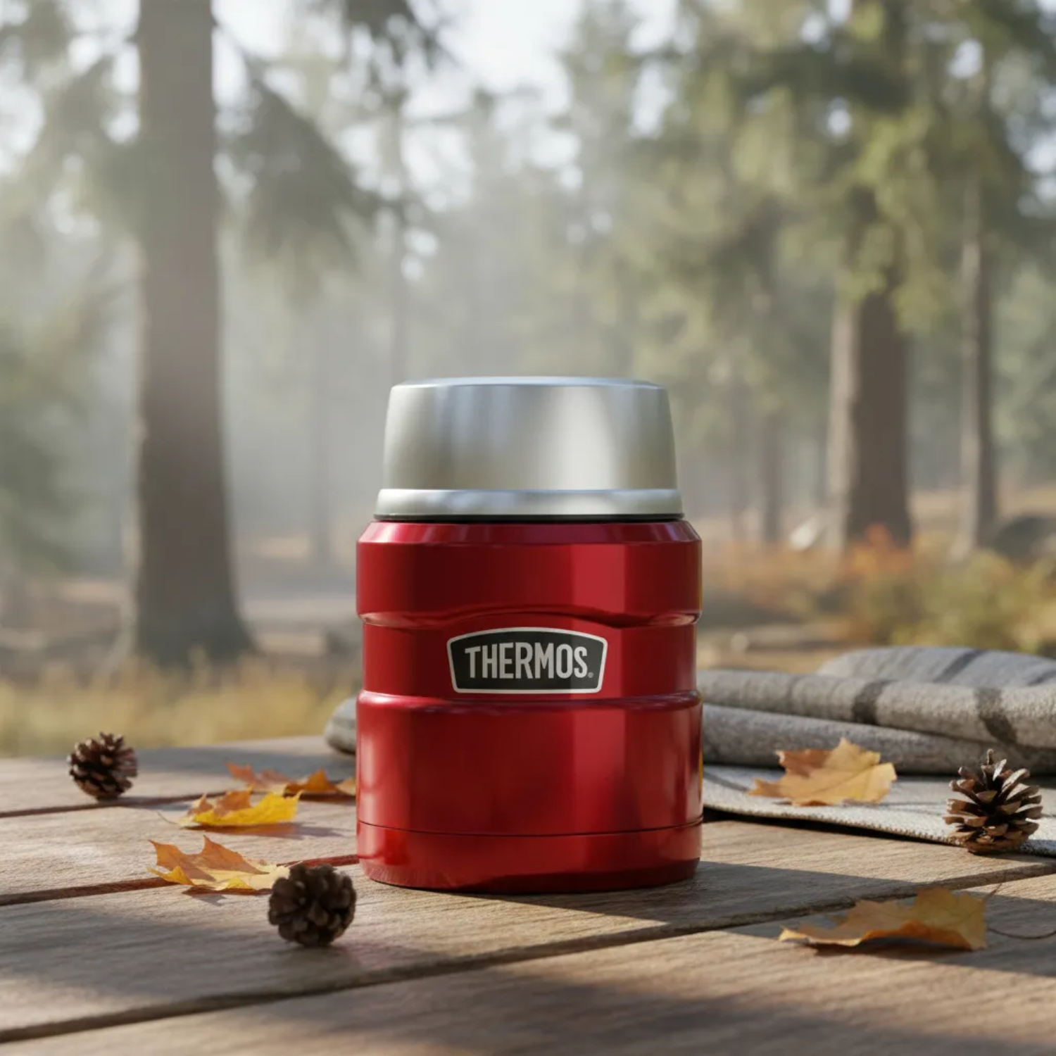 TERMO COMIDA  KING ACERO INOX 470 ML ROJO - THERMOS-5