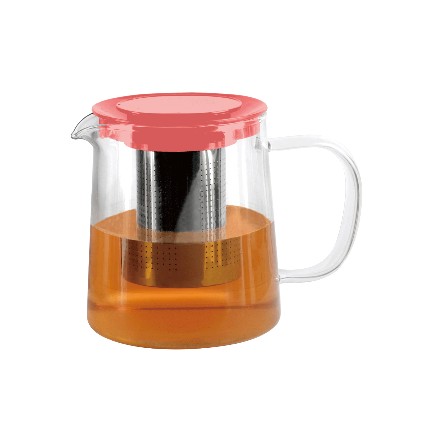TETERA VIDRIO BOROSILICATO CON INFUSOR 850 ML SALMON-1
