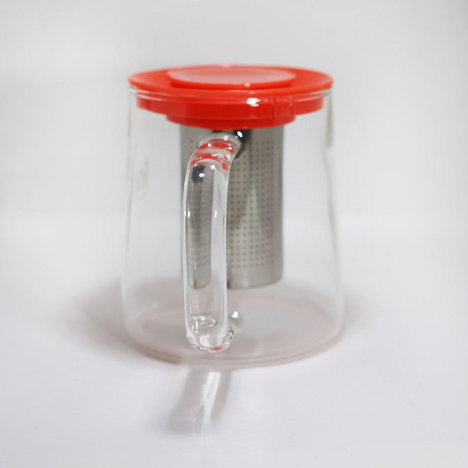 TETERA VIDRIO BOROSILICATO CON INFUSOR 850 ML SALMON-2