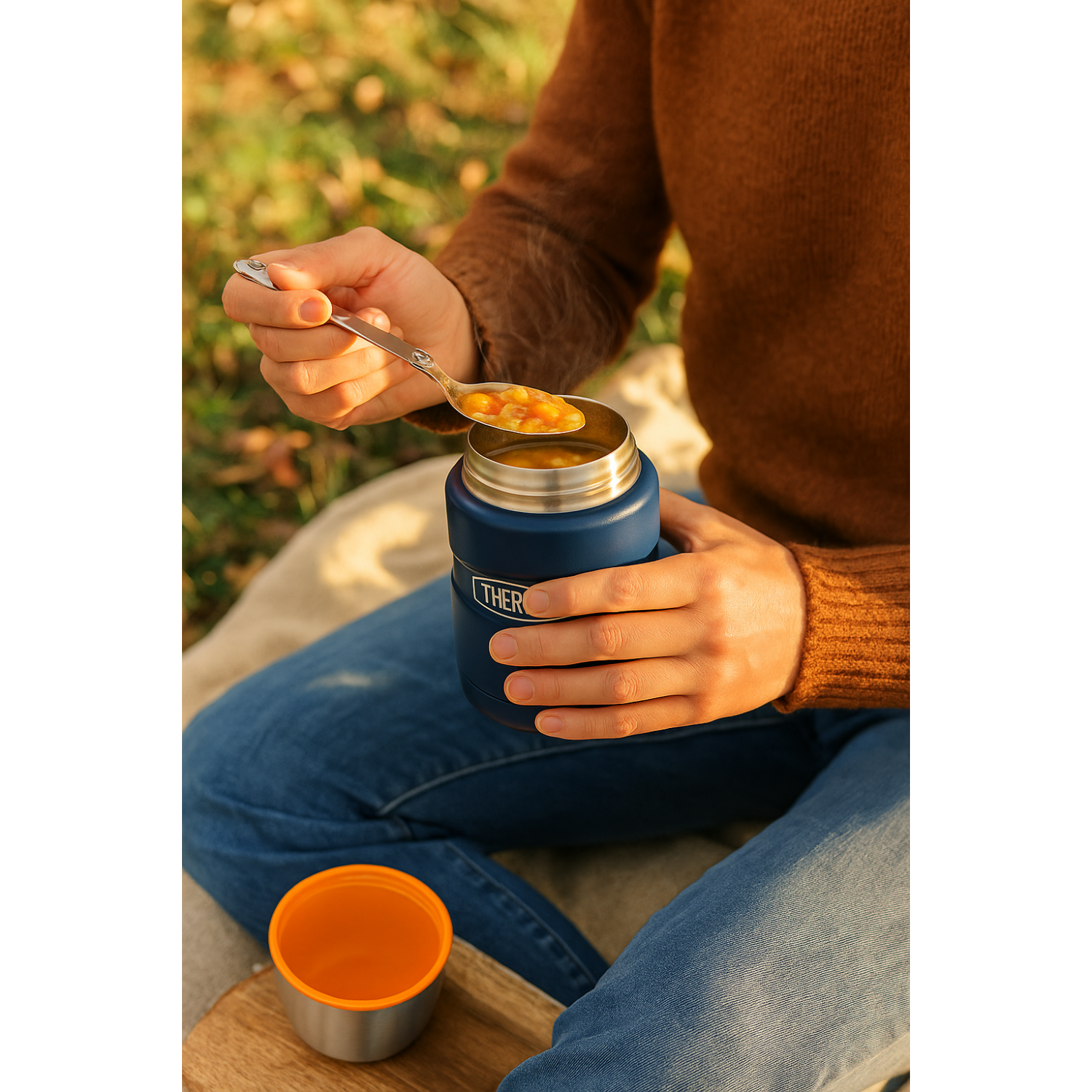 TERMO COMIDA ACERO INOX KING 470ML MATT NAVY-2