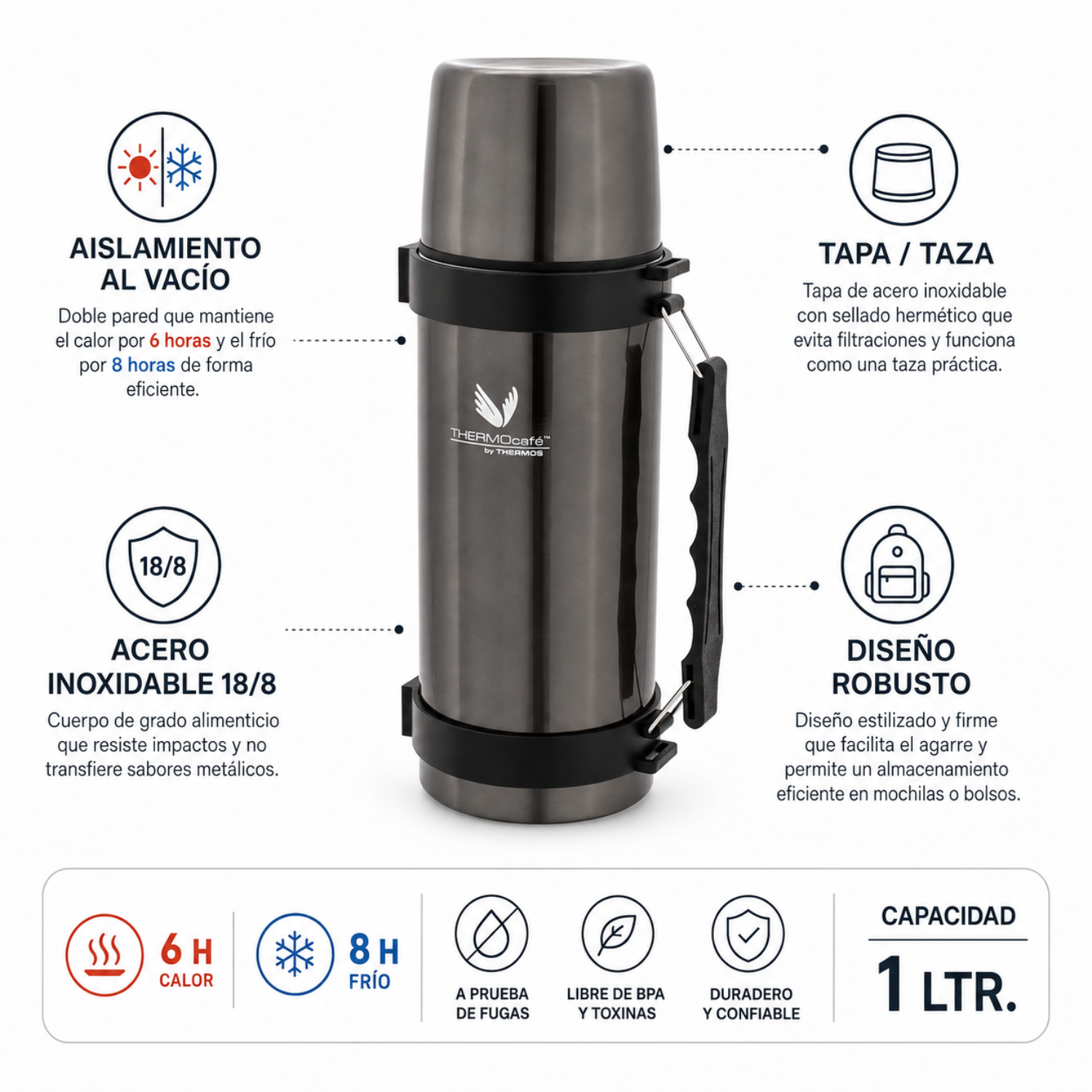 TERMO LIQUIDO 1LT ACERO INOXIDABLE GRIS-1