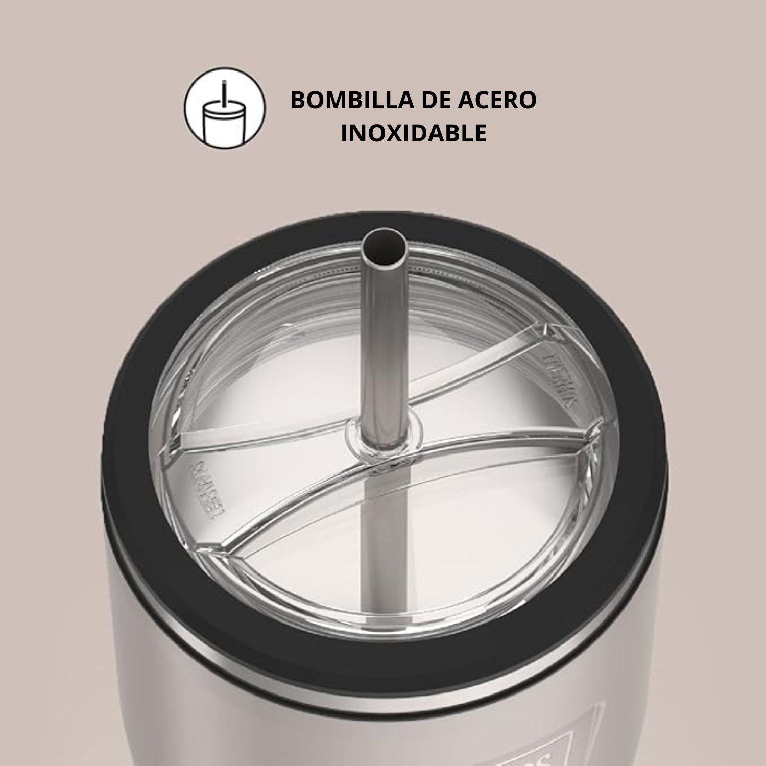 TERMO MUG ICON ACERO CON BOMBILLA 710ML BEIGE-2