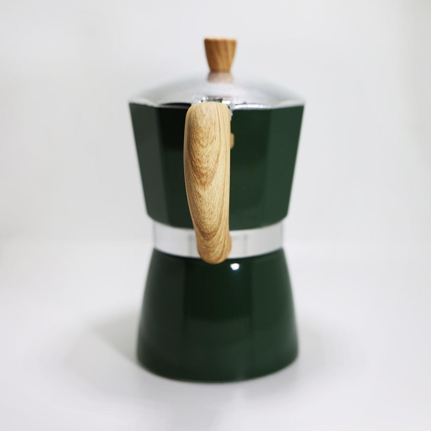 CAFETERA ITALIA ALUMINIO 6 TAZAS 300ML VERDE-2