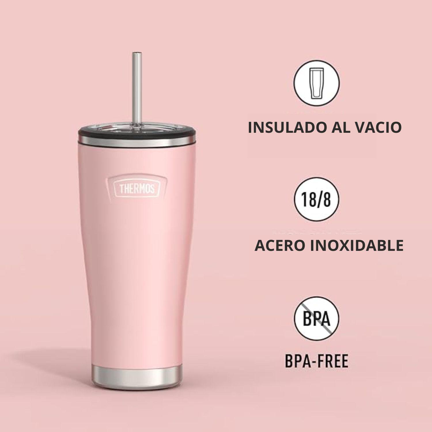 TERMO MUG ICON ACERO CON BOMBILLA 710ML SUNSET PINK-1