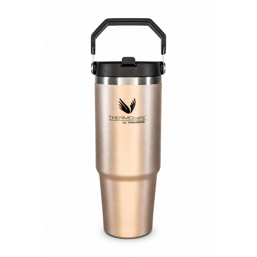 MUG TERMICO ACERO INOXIDABLE FLIP LID 880 ML ROSE-0