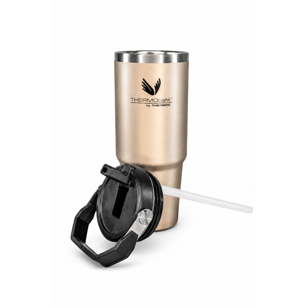 MUG TERMICO ACERO INOXIDABLE FLIP LID 880 ML ROSE-1