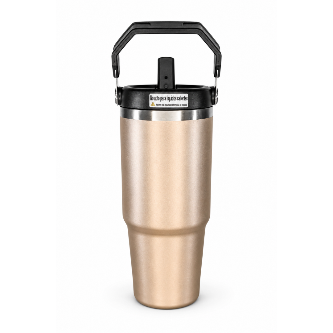 MUG TERMICO ACERO INOXIDABLE FLIP LID 880 ML ROSE-5