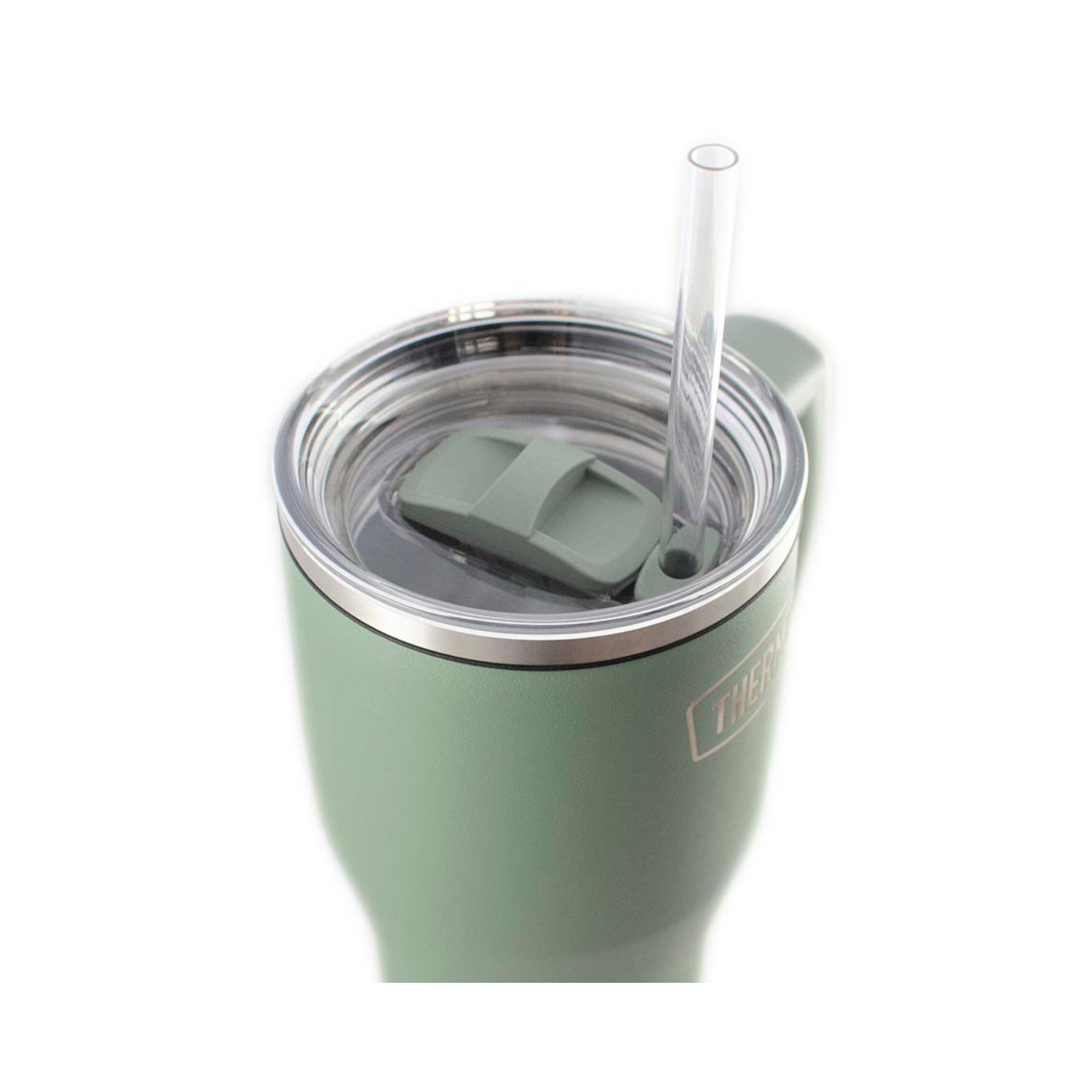 VASO TÉRMICO ACERO INOXIDABLE 850ML VERDE CON BOMBILLA-4