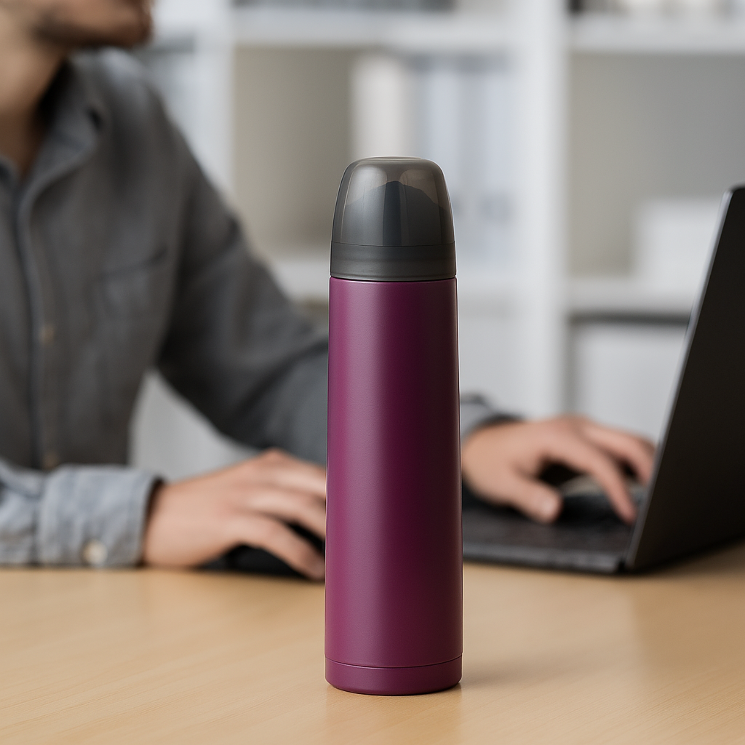 TERMO LIQUIDO MATERO ACERO INOXIDABLE PURPLE 1 LT-3