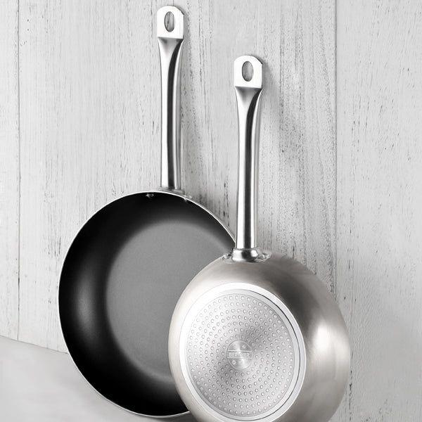 SET 2 SARTENES 20 Y 24CM ALUMINIO PRENSADO SILVER PRO CHEF-2