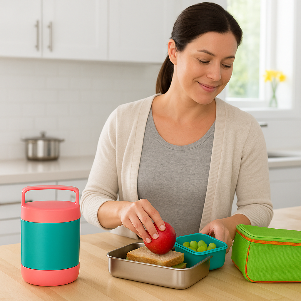 TERMO COMIDA FUN ACERO INOX  290ML CARRY TURQUESA-2