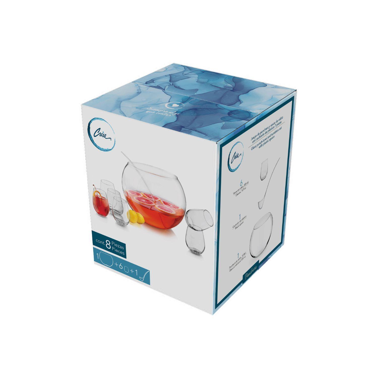 SET PONCHERA 8 PIEZAS VIDRIO 12,8 LITROS-2