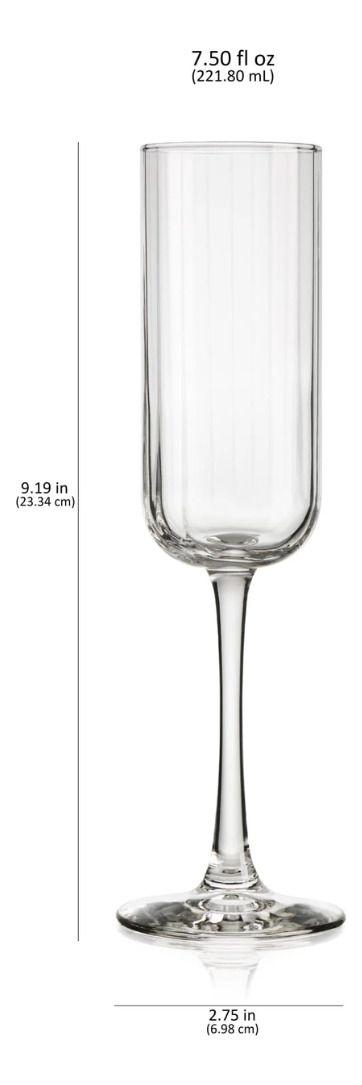 SET 4 COPAS ESPUMANTE FLAUTA PANELLO 221 ML-LIBBEY-2